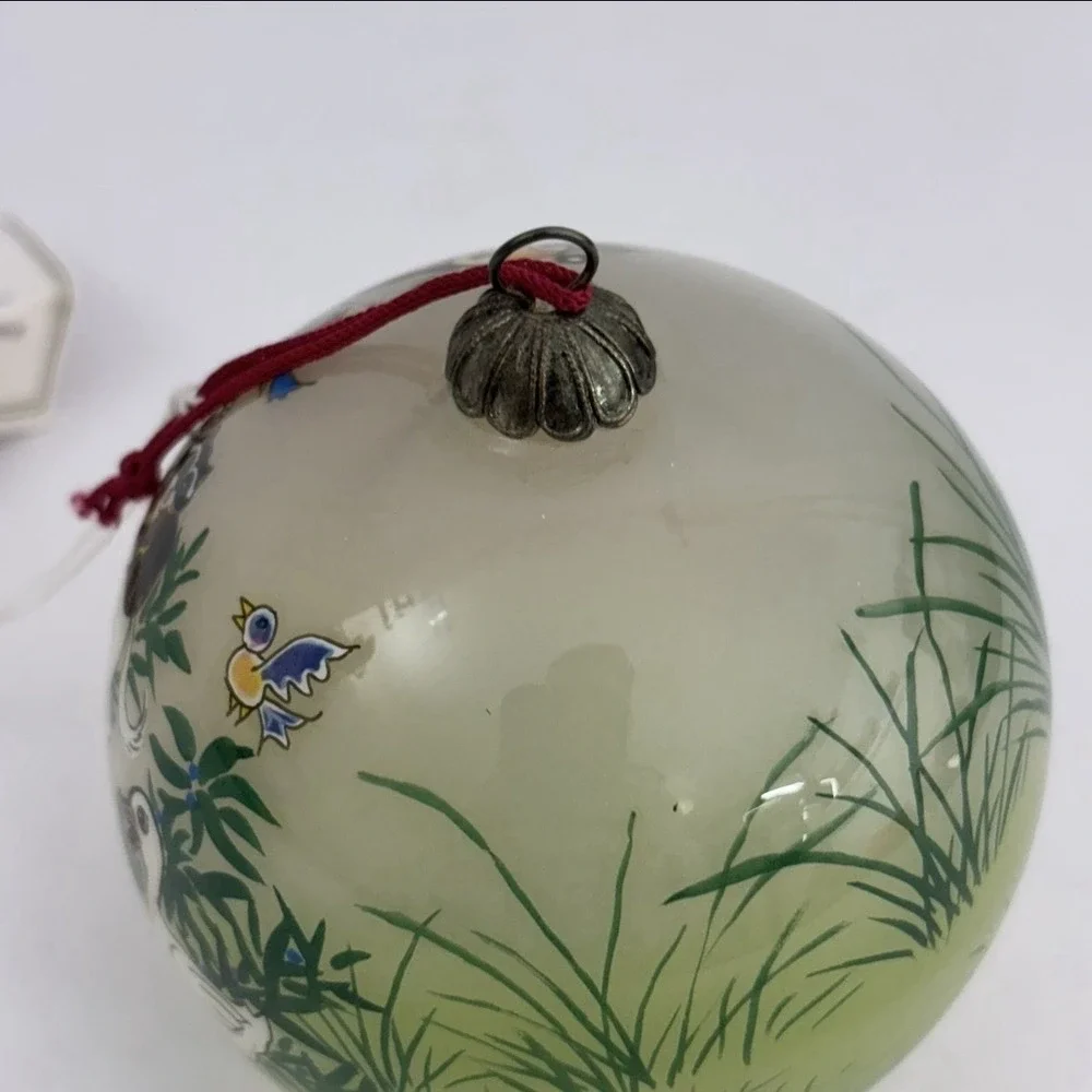 Silvestri Noah's Ark In Glass Dome Ornament Hand Painted